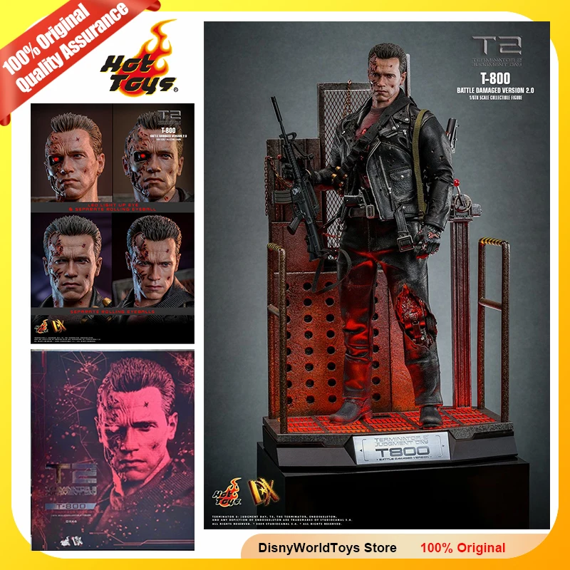 

100% Original Hot Toys HT DX46 1/6 Terminator 2 Judgment Day T-800 Battle Damaged Version 2.0 Genuine In Stock Figure Model Toys