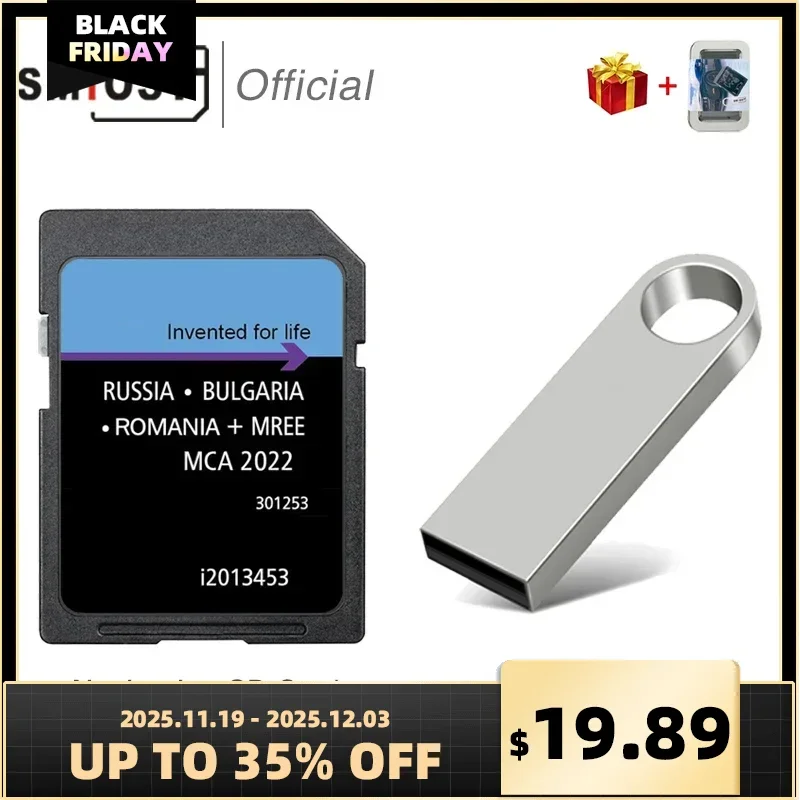 

SMIOST for Ford MCA 2022 Newest Version Navigation SD Card Ford Mondeo Kuga Focus Car Update East Europe RU BG RO Maps i2013453