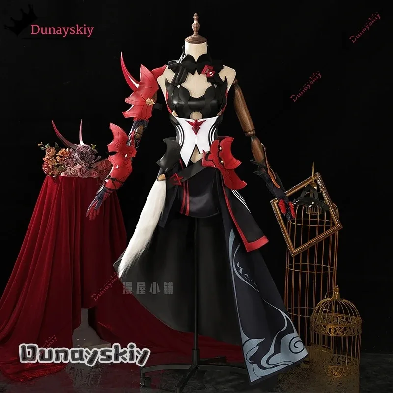 레이덴 메이 코스프레 게임 혼카이 임팩트 3: 레이덴 메이 천둥의 주인 코스튬 레이덴 메이 가발 장신구 변장 유니폼 코스플라