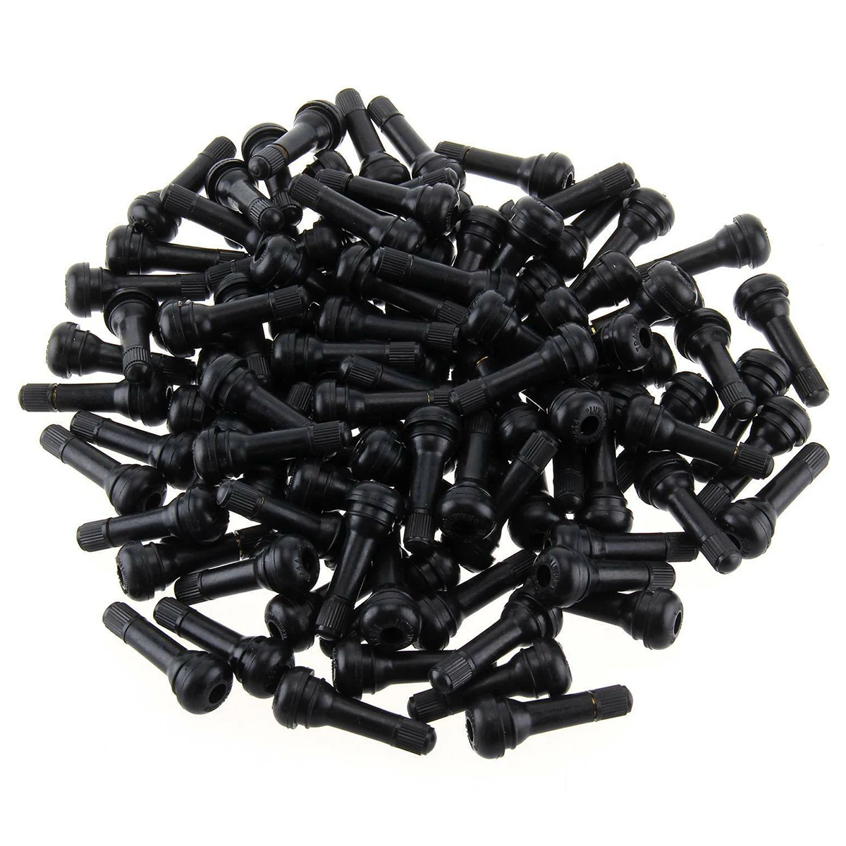 100Pcs TR414 Snap-in Tire Valve Stem Universal Car Vacuum Tire Tubeless Tyre Valve Rubber Stems Wheels Parts Car Accessories