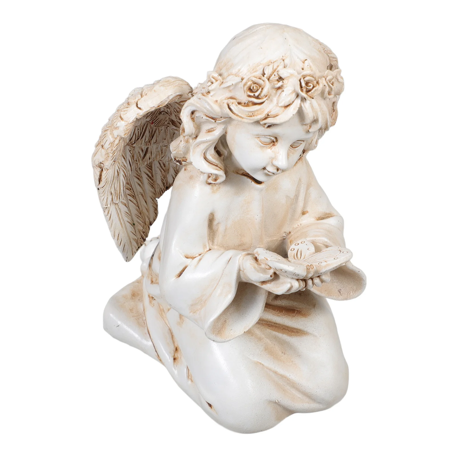 

Vintage Retro Angel Sculpture Resin Craft Garden Statue Home Decoration Tabletop Classic Outdoor Angel Yard Ornament