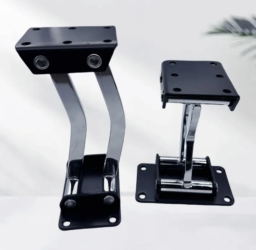 1Pcs Sofa Couch Backrest Front Black Moving Adjustment Swing Hinge Bracket