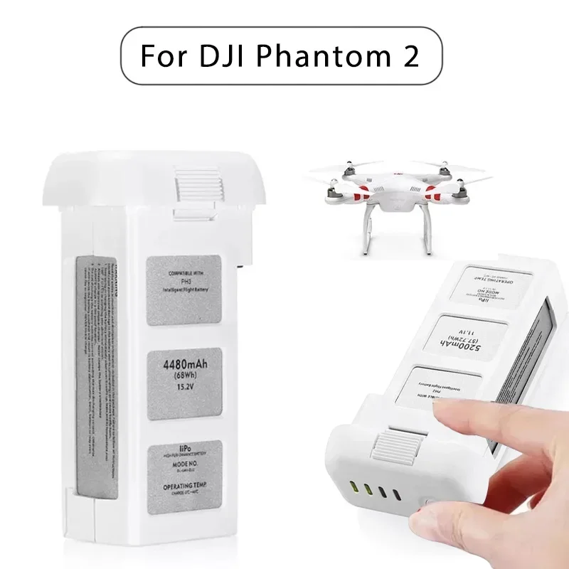 

Drone Battery for DJI Phantom 2, 5200mAh 11.1V，Phantom 2 Vision,Phantom 2 Vision Plus Rechargeable Battery Drone Parts