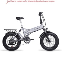 2023 Wholesale SHENGMILO Mx21 20Inch 48v 500w Foldable Electric Bicycle Folding Electric Bike 13Ah City Ebike Fat Tire E-Bike