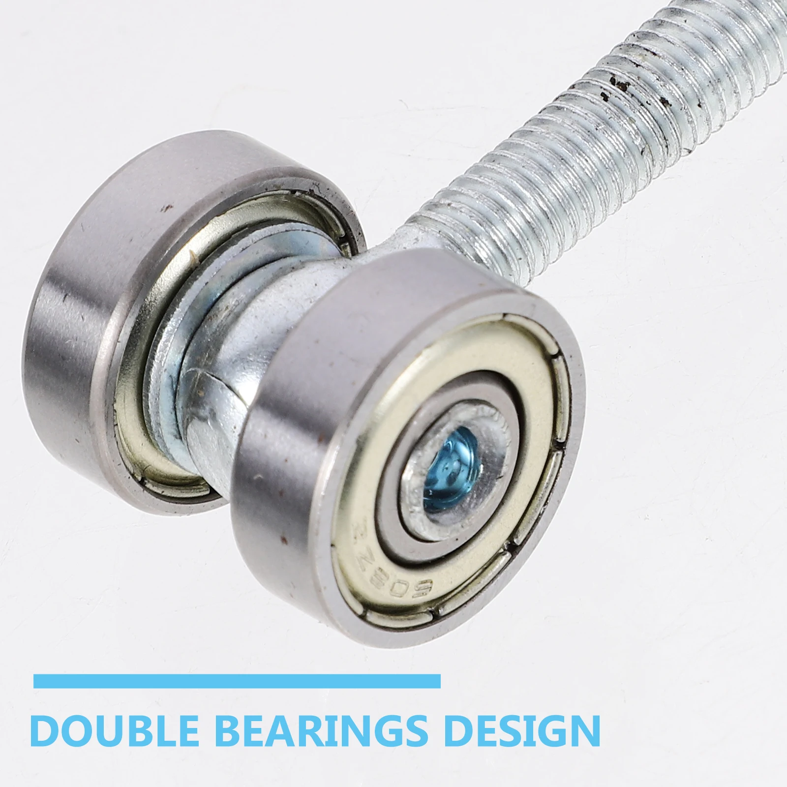 

2 Wheel Trolley Assembly Sliding Door Hanging Pulley Roller Double Bearings 50KG Capacity 8mm Screw Hole Galvanized Steel