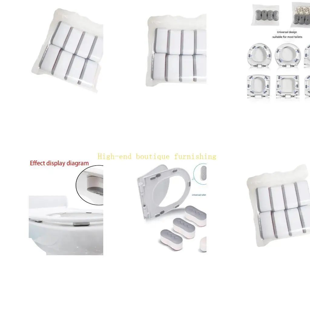 L9NB 8pieces Plastic Commode Bumpers Gaps Fillers For Quiet Seating Experience