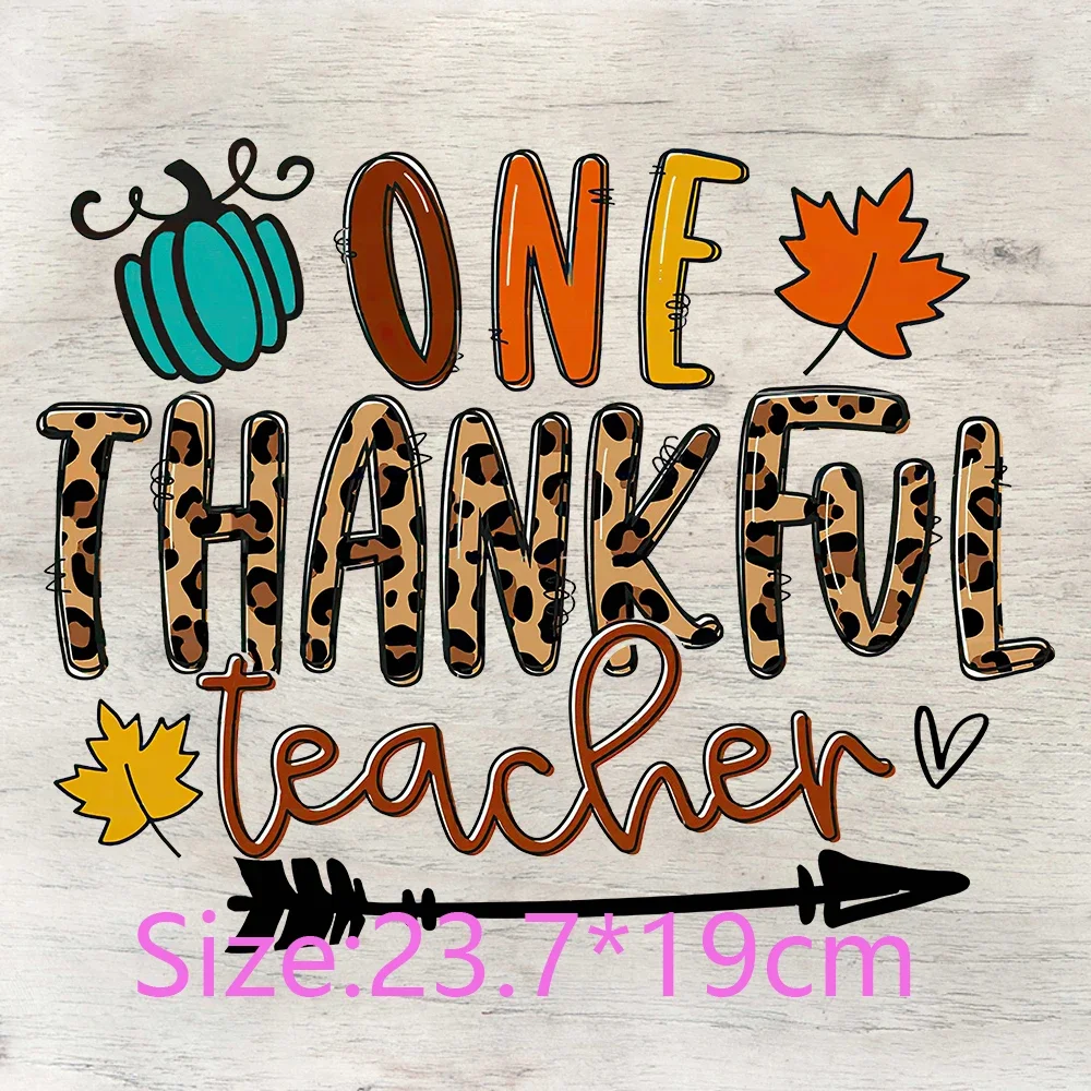 Ready to Press Transfers Thanksgiving Turkey Teacher Pumpkin  Holiday Funny Sayings Full Color DTF t-shirt heat transfer