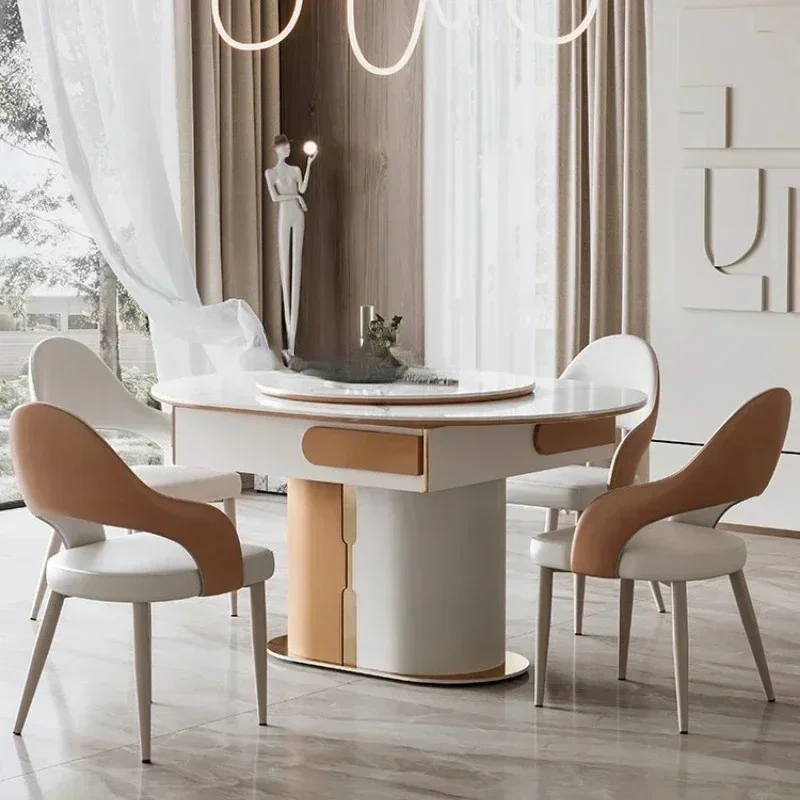 A44 Light luxury solid wood mahjong table rock slab long dining table dual-purpose electric household automatic mahjong machine