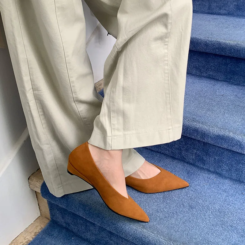 2025 mode Flock Frauen Pumpen Rutschen Schuhe Flach Weiblichen Niedrigen Ferse Schuhe Spitz Elegante Damen Schuhe Mit Hohen Absätzen