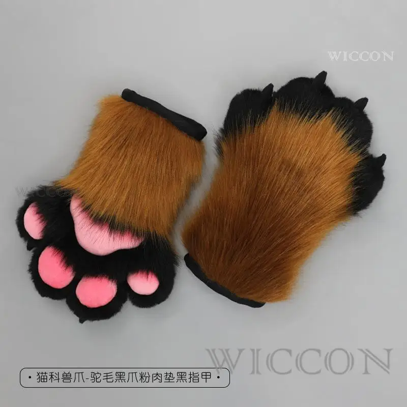 Luvas De Pata Peludas Fantasias De Cosplay, Garra De Animal, Gato, Ovelha, Tigre, Coelho, Bonito