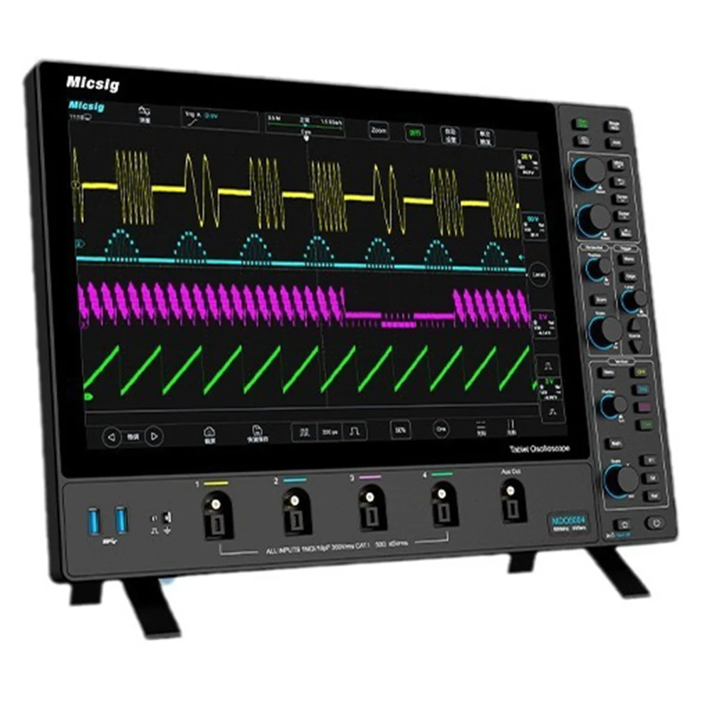 Micsig Digitale Oscilloscoop MDO2504/3504/5004 MDO Serie 250 MHz/350 MHz/500 MHz 4 Kanalen 3GSa/s Bemonsteringssnelheid 8-bit Tablet