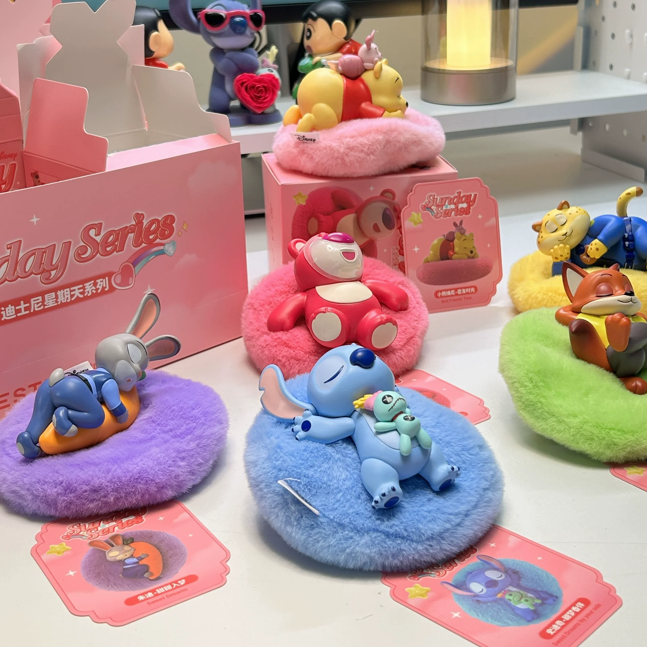 

Genuine Disney Stitch Sunday Series Blind Box Magnetic Refrigerator Stick Sachet Figure Trend Ornament Doll Model Birthday Gift