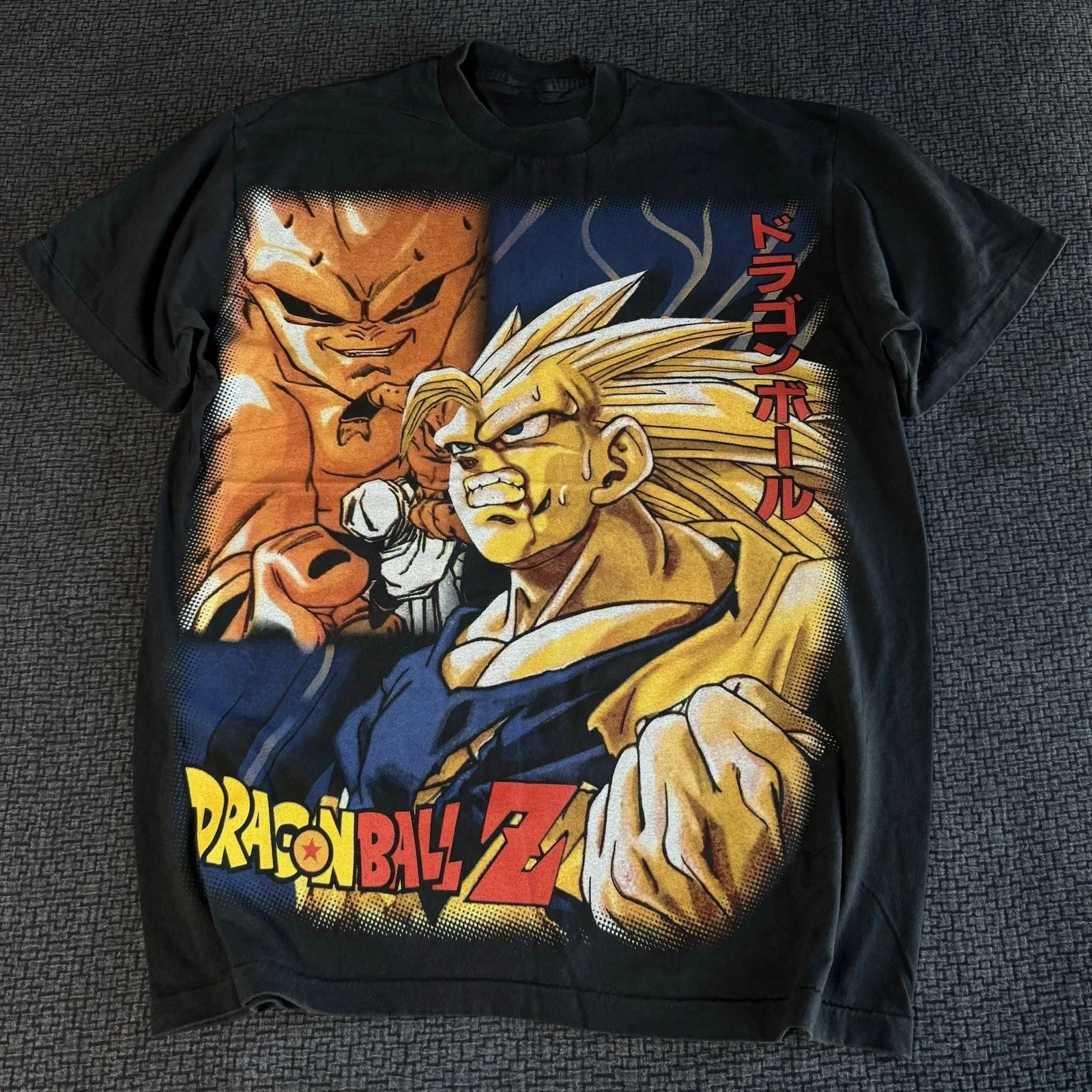 Dragon Ball Z Neuauflage Bedrucktes Baumwoll-Grafik-T-Shirt Harajuku Streetwear Schwergewichtiges Oversize-Oberteil Anime-Figur Unisex-Kleidung