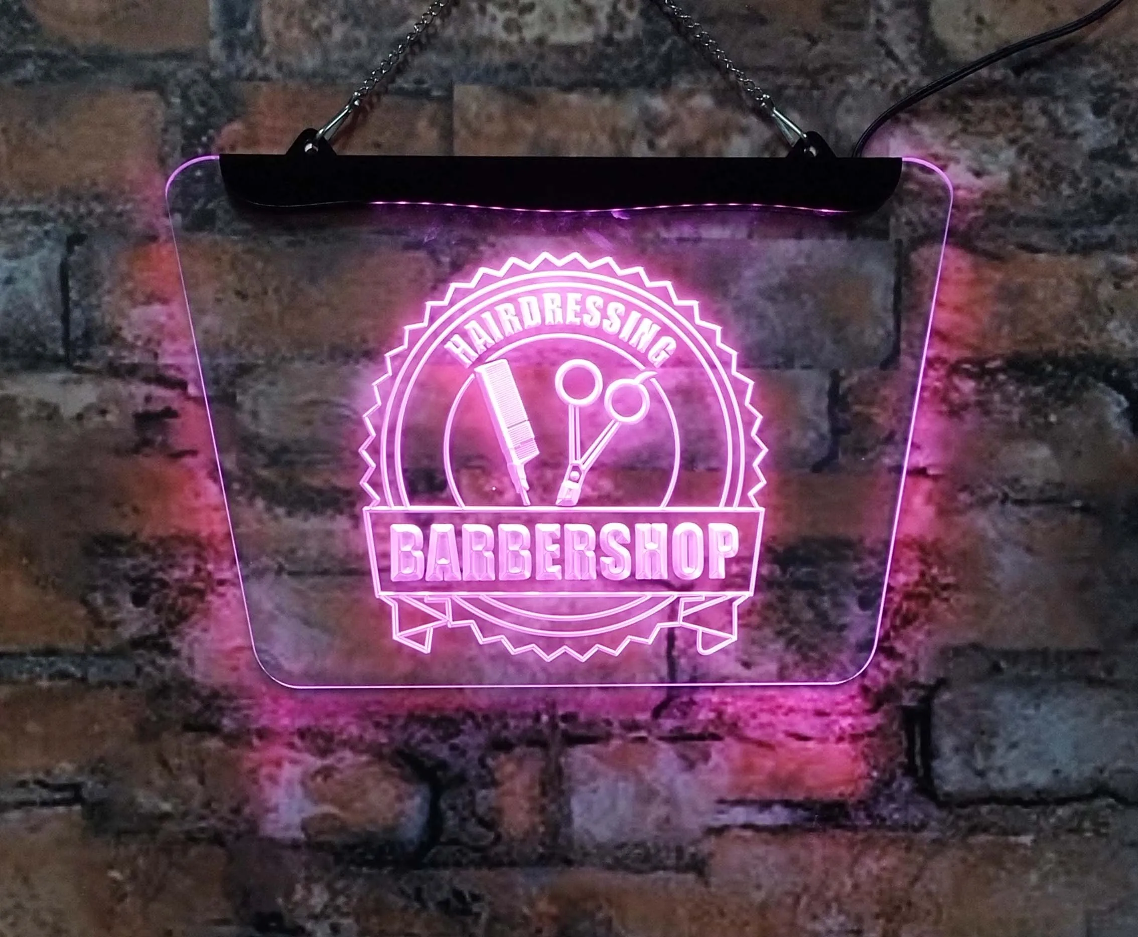 Scissors barber salon LED neon interior decoration wall art a variety of colors suitable for many occasions such as arcades