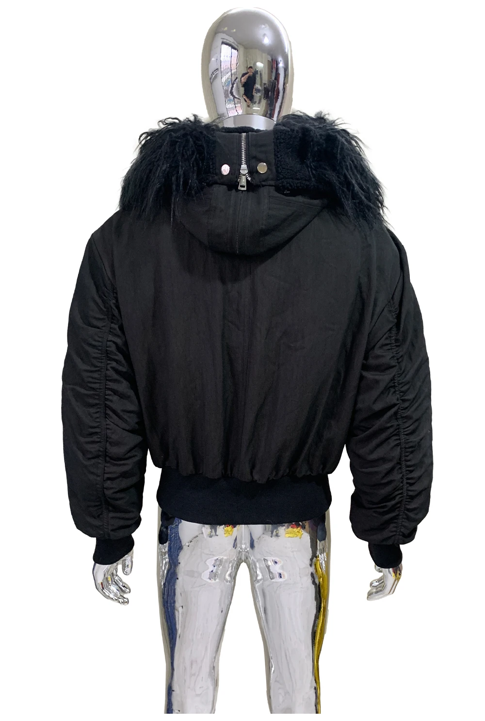 Men's 2025 Autumn New Loose Curved Sleeve Hooded Padded Thickened Warm Chic Jackets Men's Zipper Pocket Decorative Jacket Coats