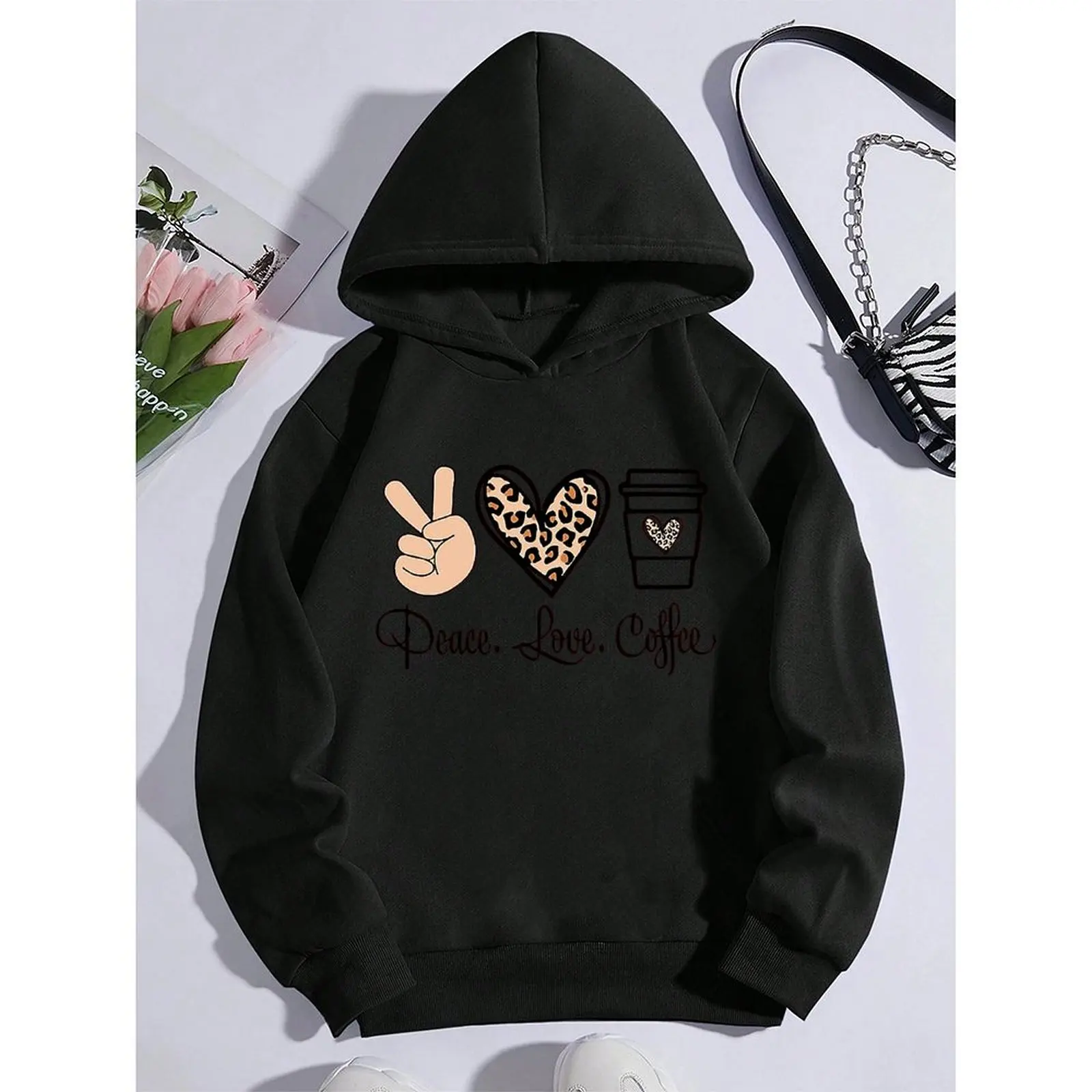 

Y2k Sweatshirts Woman Sports Hoodie Casual Christmas Print Sweater Women Fashion Vintage Classic Hip Hop Streetwear Loose Jacket