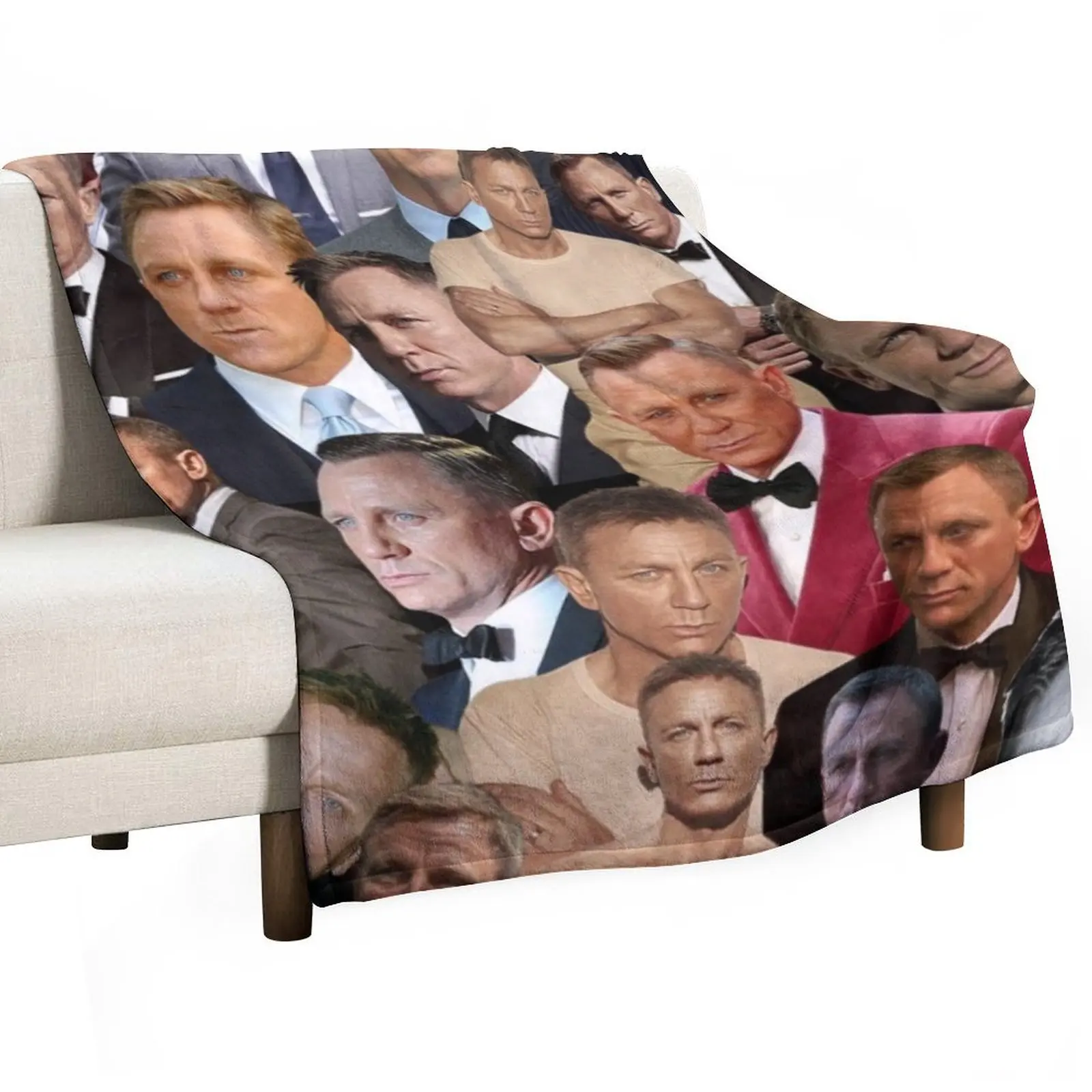 daniel craig photo collage Throw Blanket Tourist Multi-Purpose Cute Plaid Blankets