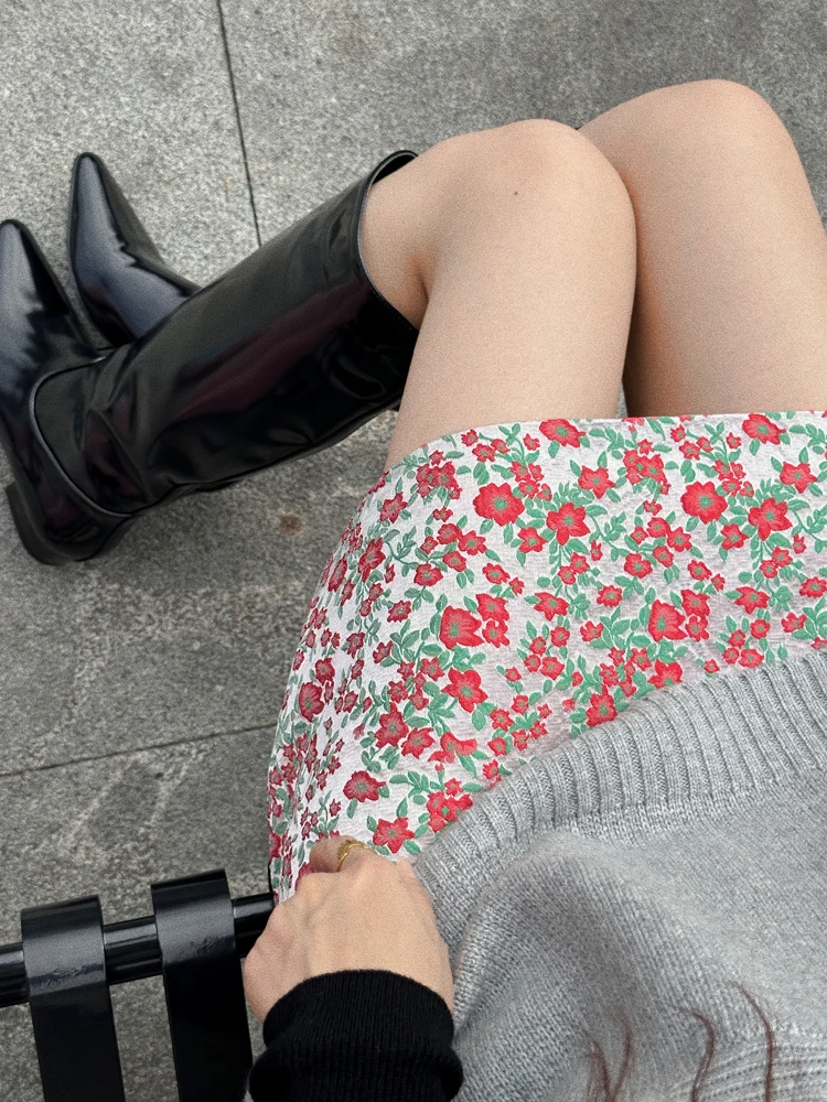 

Юбка с высокой талией, облегающая, с индивидуальным дизайном, ретро-вышивка, ткань из полиэстера и нейлона, бренд Jophond Lou