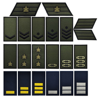 New Design Army Fan Israeli Embroidered Cloth Patch Flower Shape Diamond-shaped Military Rank Epaulette Outdoor Backpack Patch