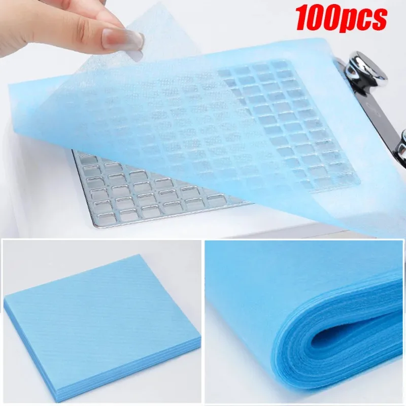 

100pcs Disposable Nail Art Vacuum Dust Collector Non-Woven Filter Paper Pink Blue White Manicure Dust Filter Replacement Sheets