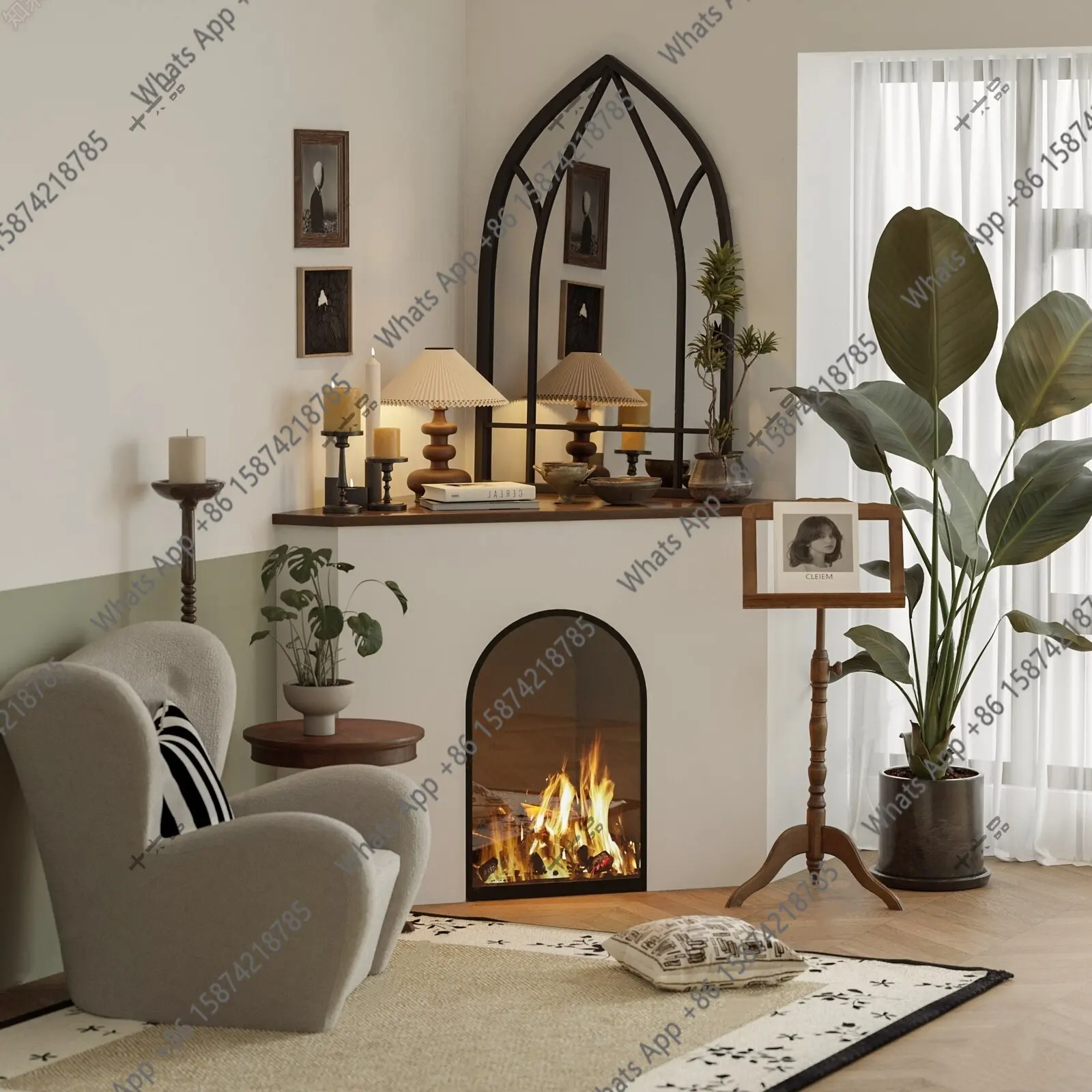 Bn Nordic Modern Solid Wood Mantel Custom Corner Right Angle Triangular Mantel Corner Decorative Rack
