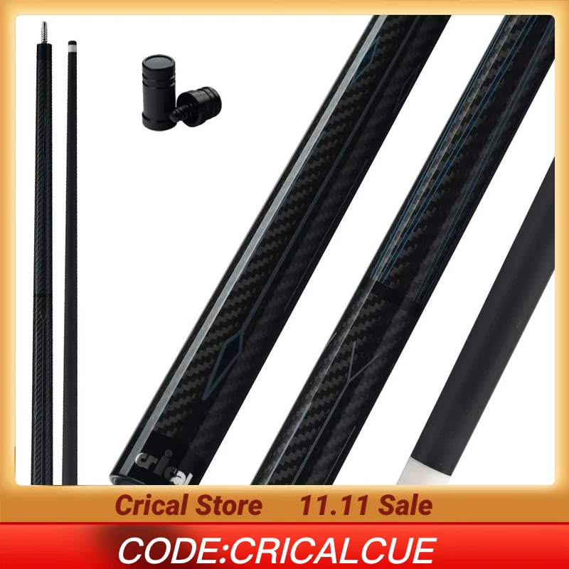 

Crical Carom Cue with Carbon Fiber shaft Professional Carom Taper 12mm Tip 142 cm Libre Cue for 3 cushion Carom Cue