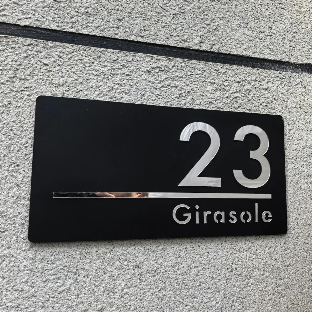 Large External House Numbers Sign Personalized Modern Residential Number House Plate 3D Laser Cutting Acrylic Numbe Street Sign