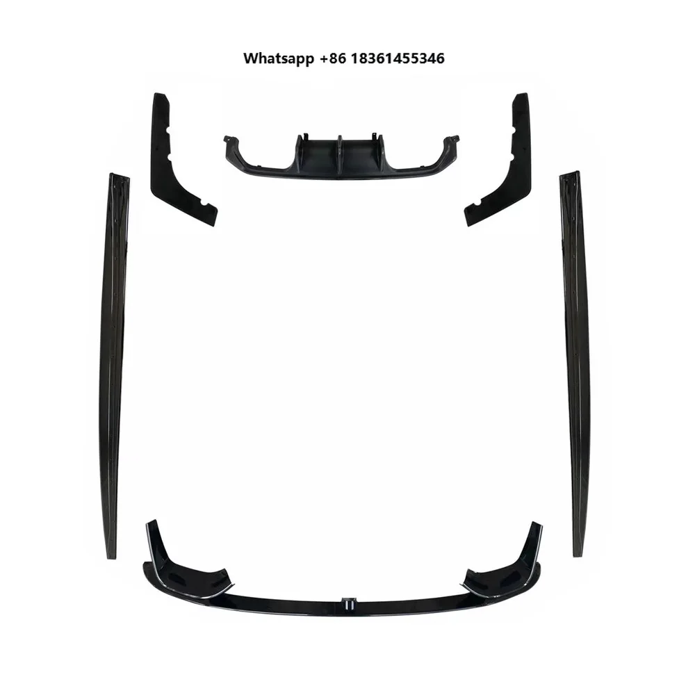 

For M3 M4 F80 F82 Body Kits Gloss Black Front Lip Rear Diffuser and Side Skirts