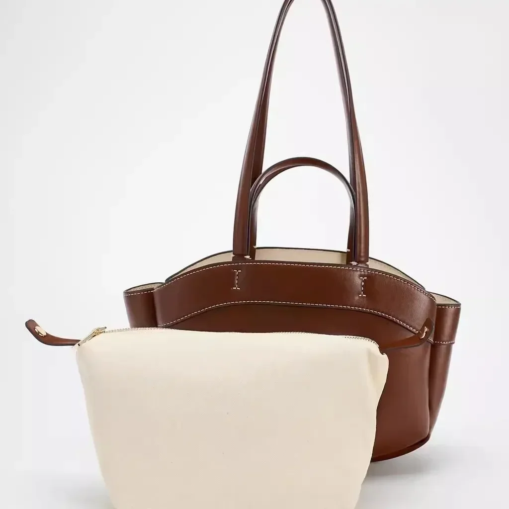 Luxury Tote Designer Bags For Women PU Leather Handbags Large Shoulder Bag High Quality Composited Bag 5 Bucket Women Bags image 4