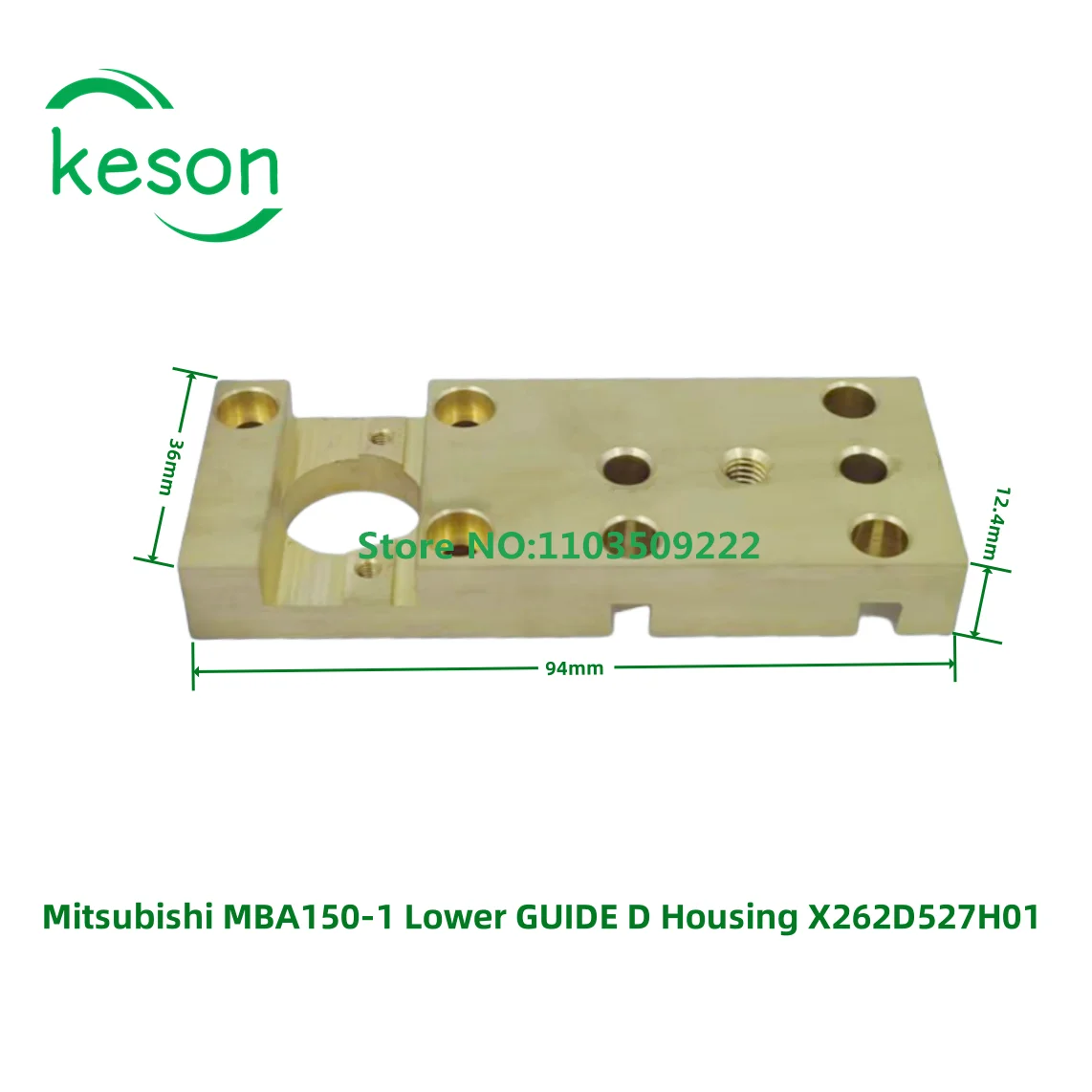 EDM Parts Mitsubishi MBA150-1 LOWER GUIDE D Housing for Mitsubishi CNC Wire Cutting Machine DWC-BA Model X262D527H01