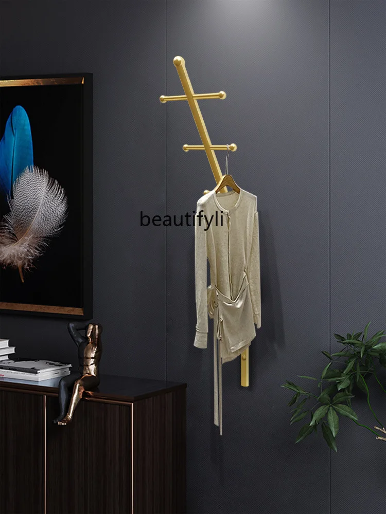 GY Light Luxury Clothes Hook Household Creative Hallway Wall Decorative Hanging Bedroom Clothes Hook Simple Metal Hallstand