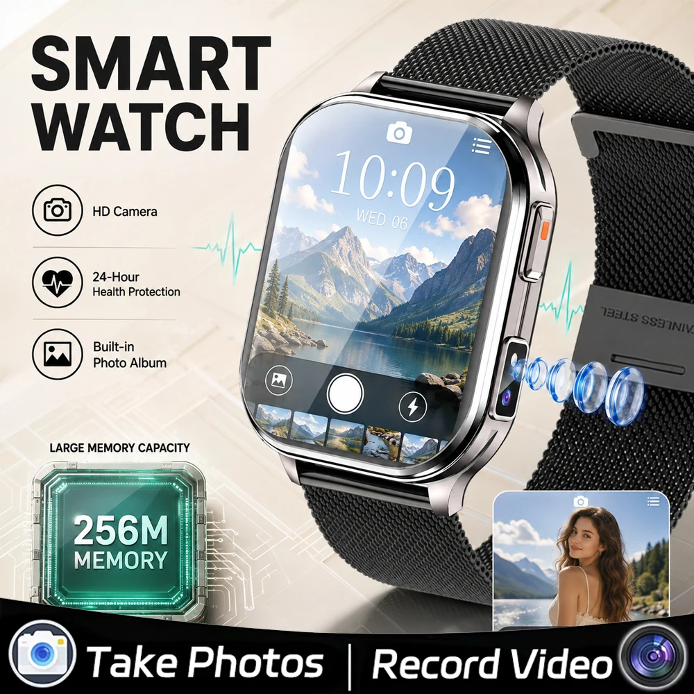 Smartwatch Health Watches - 新製品 256MB大容量メモリ スマートウォッチ 防水 カメラ搭載 健康モニタリング機能付き