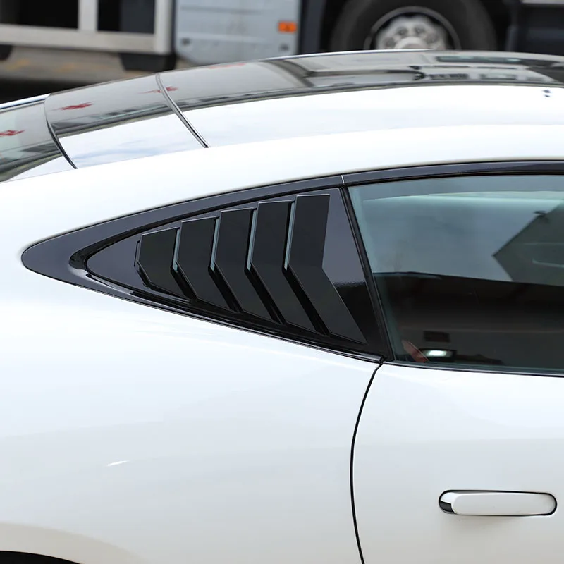 For Jaguar F-TYPE 2013-2026 ABS Glossy Black Car Rear Window Triangle Exterior Shutter Deflector Decoration Sticker Accessrories