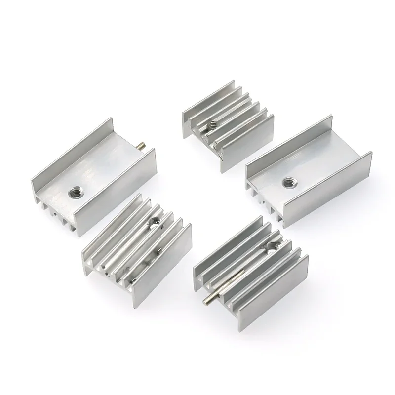 10Pcs Aluminum Triode TO-220/7805 Heat Sink 15*10*16/20/25mm With Needle Radiator 16X15X10mm 20X15X10mm 25X15X10mm