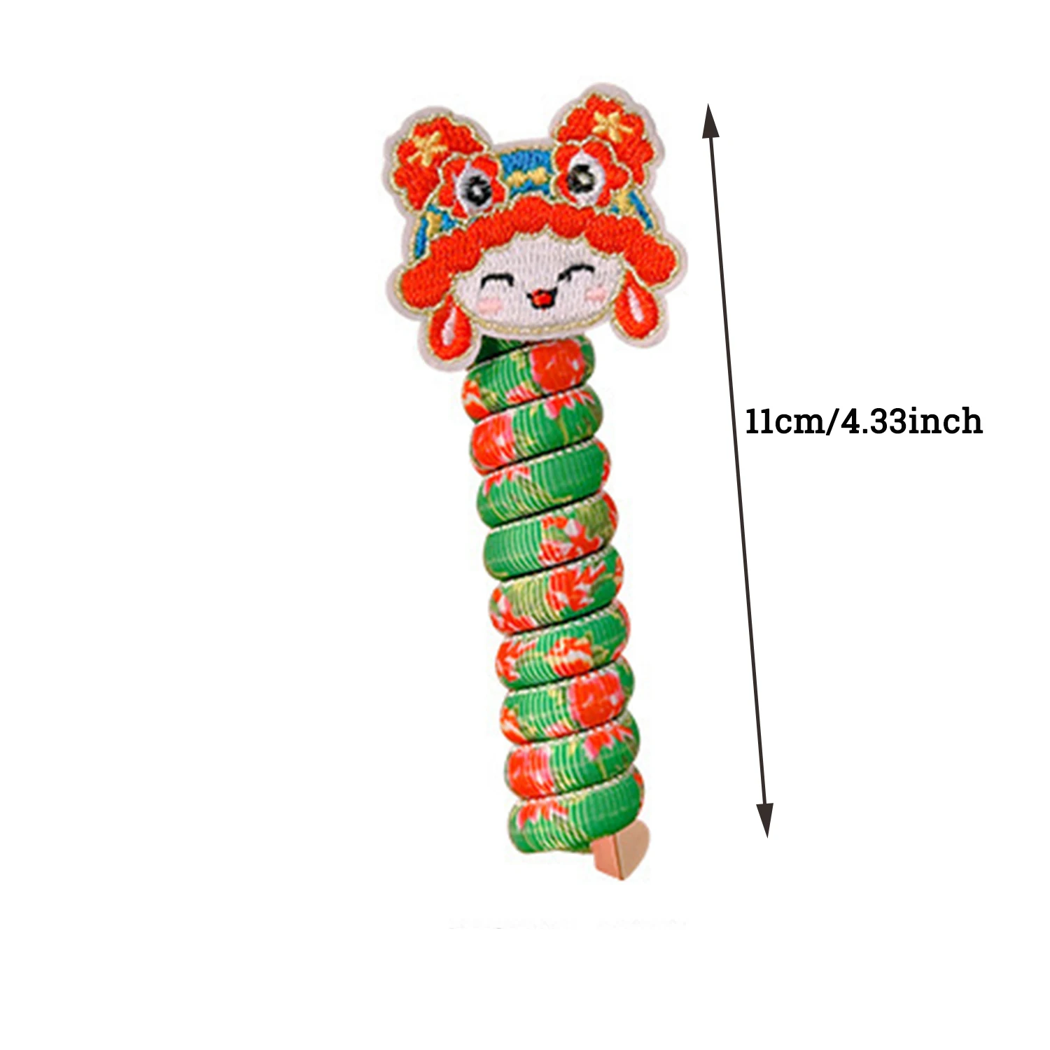 New Year Curly Telephone Wire Hair Tie For Children Cute Cartoon Dragon Hair Band Hair Accessories For Young Kids Hair Scrunchie view 2