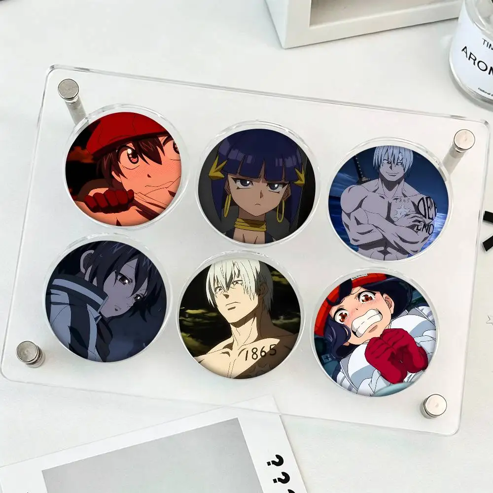1pc Anime Undead Unluck Cartoon Style Badge Brooches On Backpack Decoration Round Enamel Pins For Accessorys
