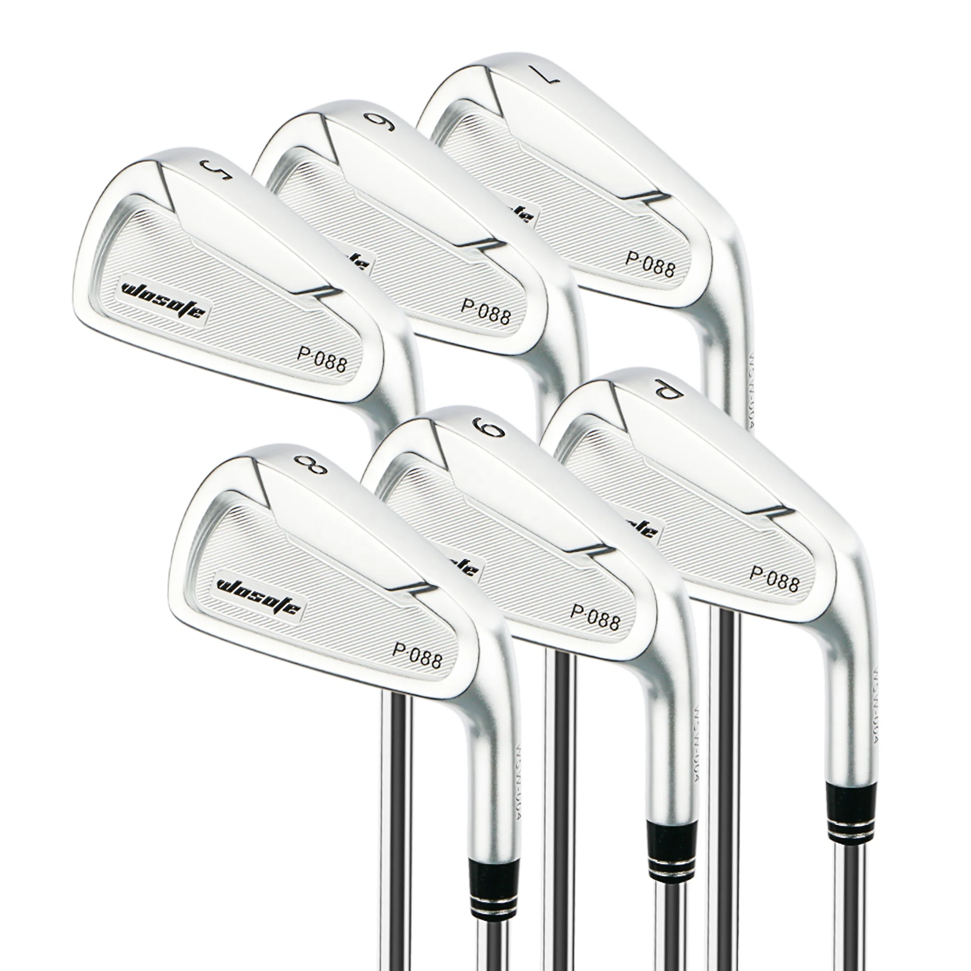 Wholesale OEM ODM Custom Logo Wosofe Unisex Right Handed Silver CNC Forged Milling Stainless Steel Shaft Golf Club Iron Sets