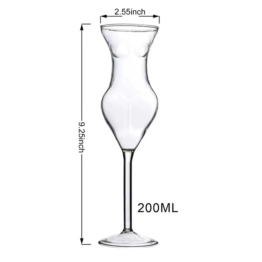 Wine Glass Goblet Body Shape ค็อกเทลแก้วผู้หญิงรูปแก้วแชมเปญสำหรับปาร์ตี้บาร์คลับ