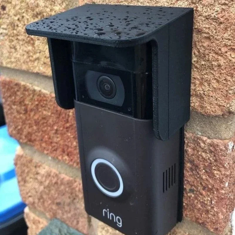 Ring Doorbell Cover Hood For Gen 1 Gen 2 Gen 3 Rain Sun Shield Anti Glare Weatherproof Protector Splash Water Blocking Outdoor