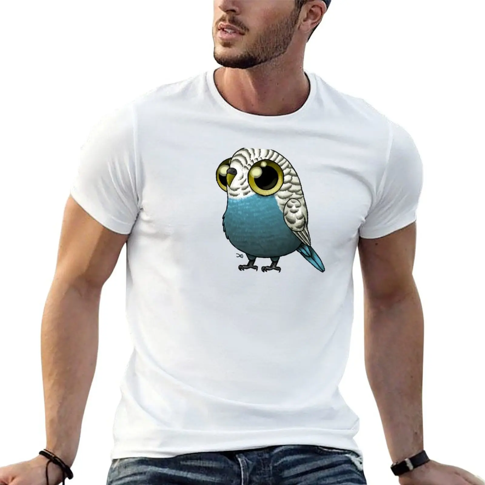 

T-Shirt Cute designer Budgie cotton shirts shirts Fat man t t