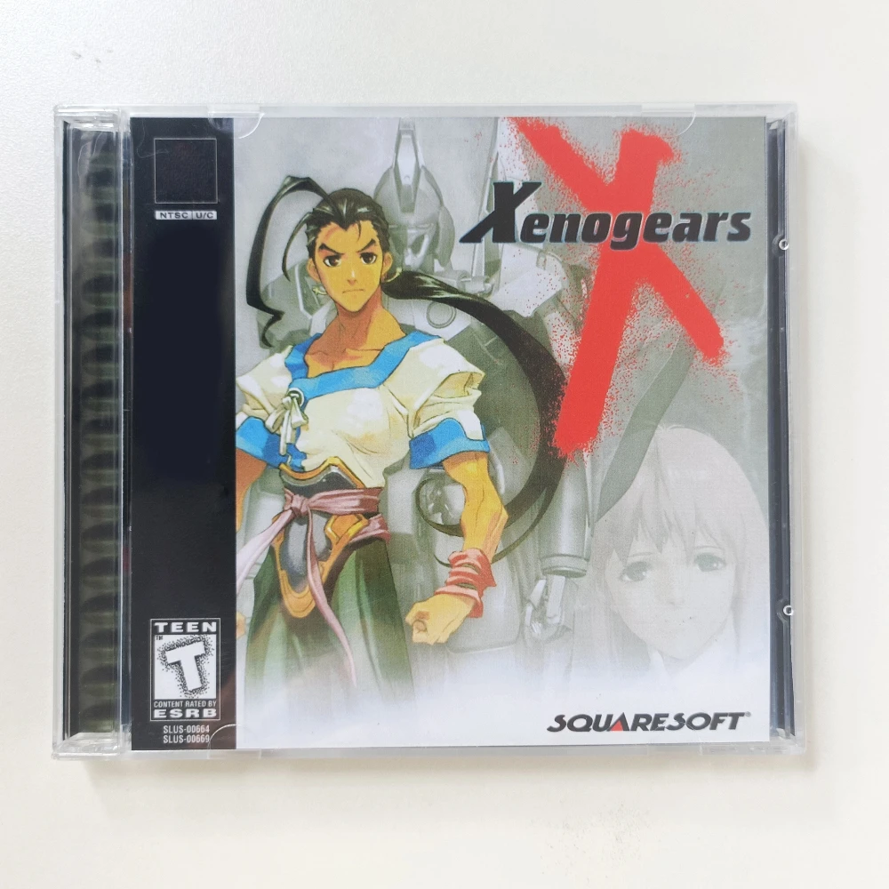 

PS1 Xenogears With Manual Copy Disc Game Black Bottom Unlock Console Station 1 Retro Optical Driver Video Game Part