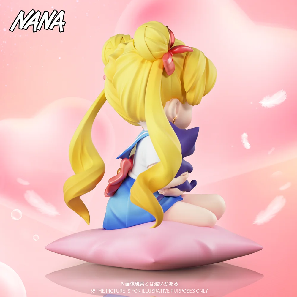 ในสต็อก SAILOR Moon อะนิเมะรุ่น Q Tsukino Usagi ตัวเลขคอลเลกชันรูปปั้นเดสก์ท็อปตกแต่งตุ๊กตาของเล่นเด็กของขวัญ