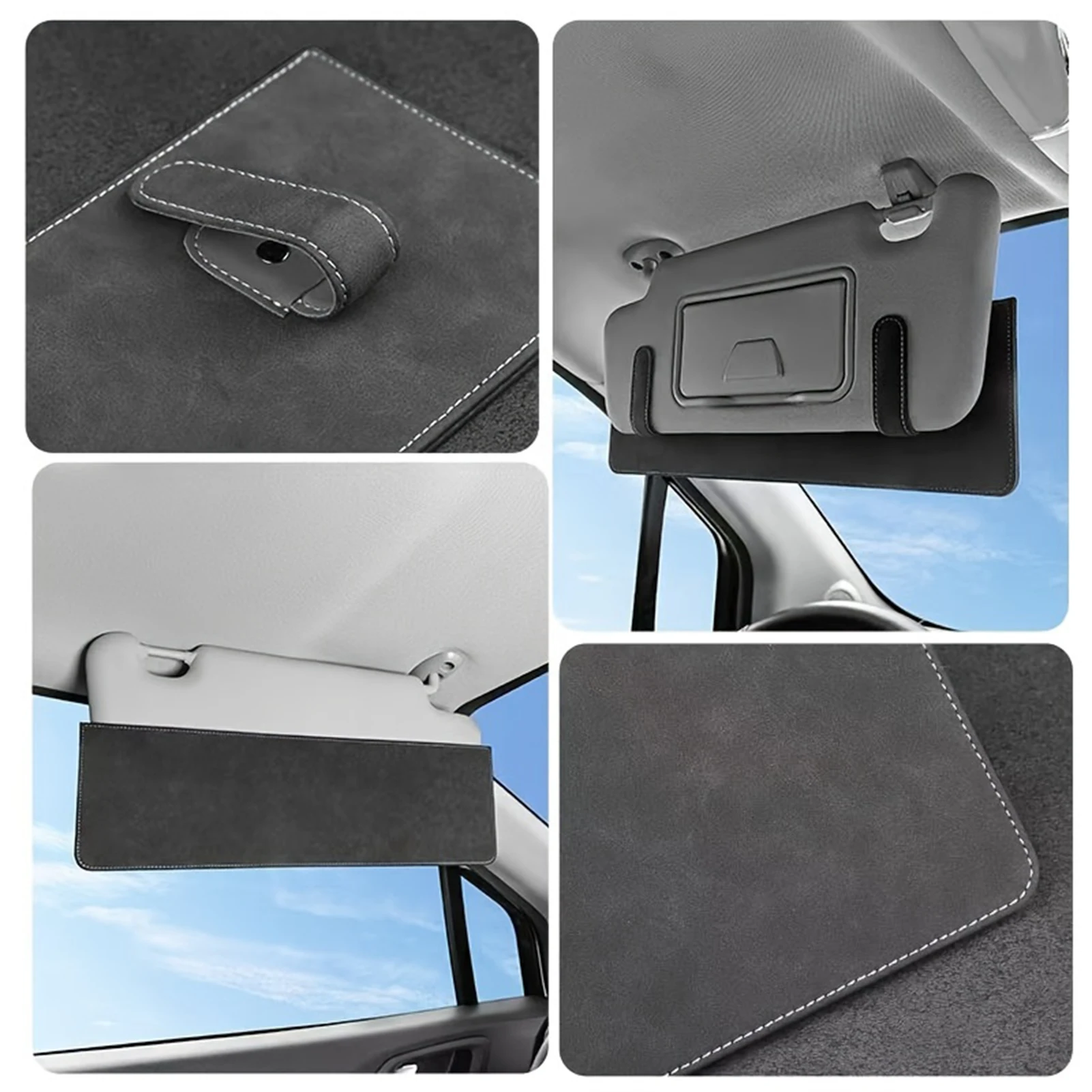Adjustable Car Sun Visors Extender Quick Installation Suede Material Sun Visor Attachment Suitable for Safe Driving Experience