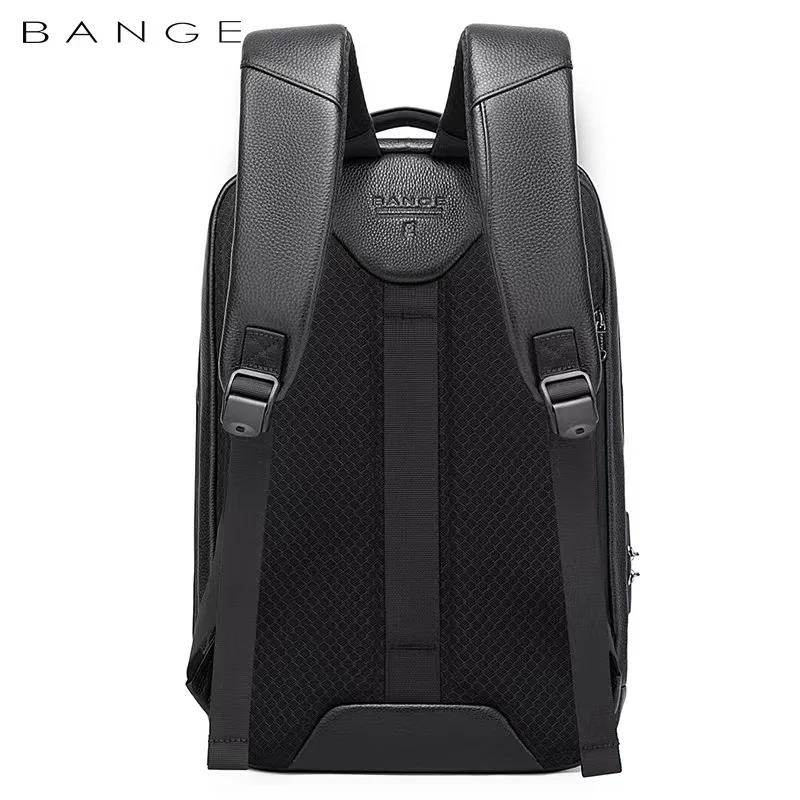 Leather Backpack New Business Fashion High-capacity First Layer Leather Computer Backpack Men's Leisure Bag High Sense.