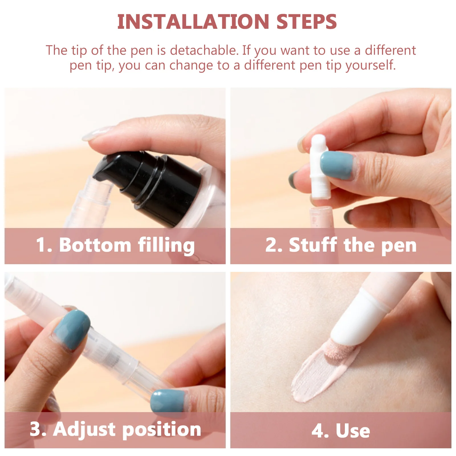 

3Pcs 5Ml Lip Gloss Empty Tubes Refillable Portable Travel Size Containers for Lip Balm Perfume Essential Oils Sample