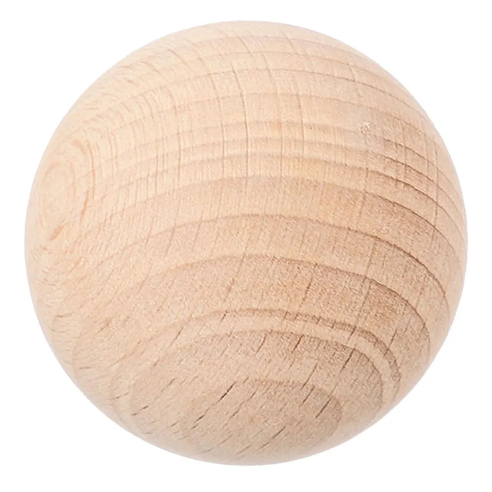 Palla di legno di legno duro naturale 7,5 cm Sfera rotonda non finita Palline per croquet da prato Gioco da cortile all'aperto Set da gioco per croquet