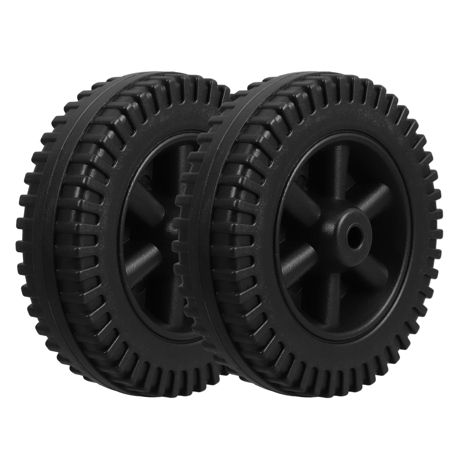 

2pcs 6 Inch Durable PE Wheels for Grill Cart BBQ Replacement Wheel Accessories Lawnmower Gas Heat Resistant Practical Home Use