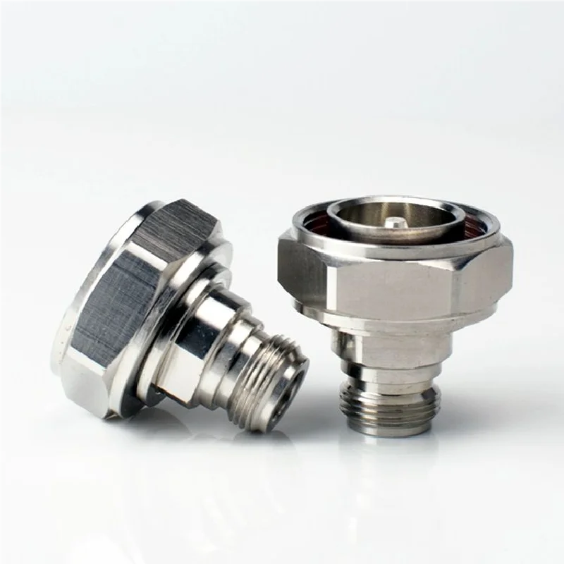 1PCS All-copper Din type adapter N female to 7/8 male DIN type feeder adapter 1/2 female to 7/16 male New In stock