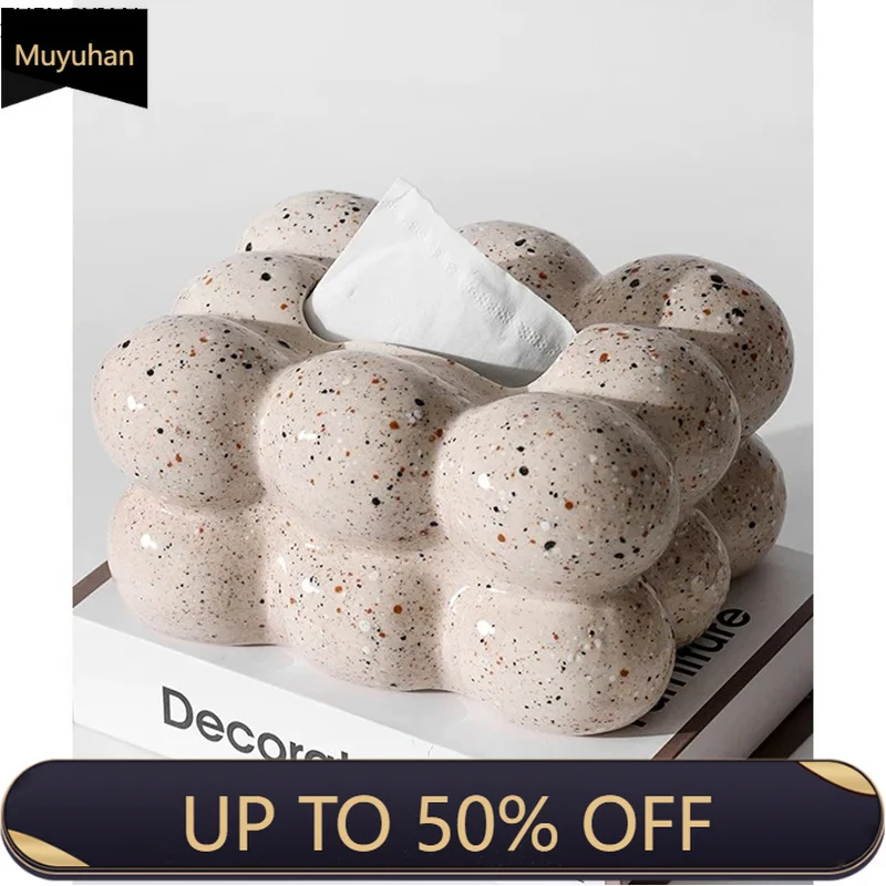 Creative Bubbles Tissue Box Dining Table Napkin Holder Paper Towels Graffiti Tissue Boxes Cotton Candy Shaped Paper Towel Case