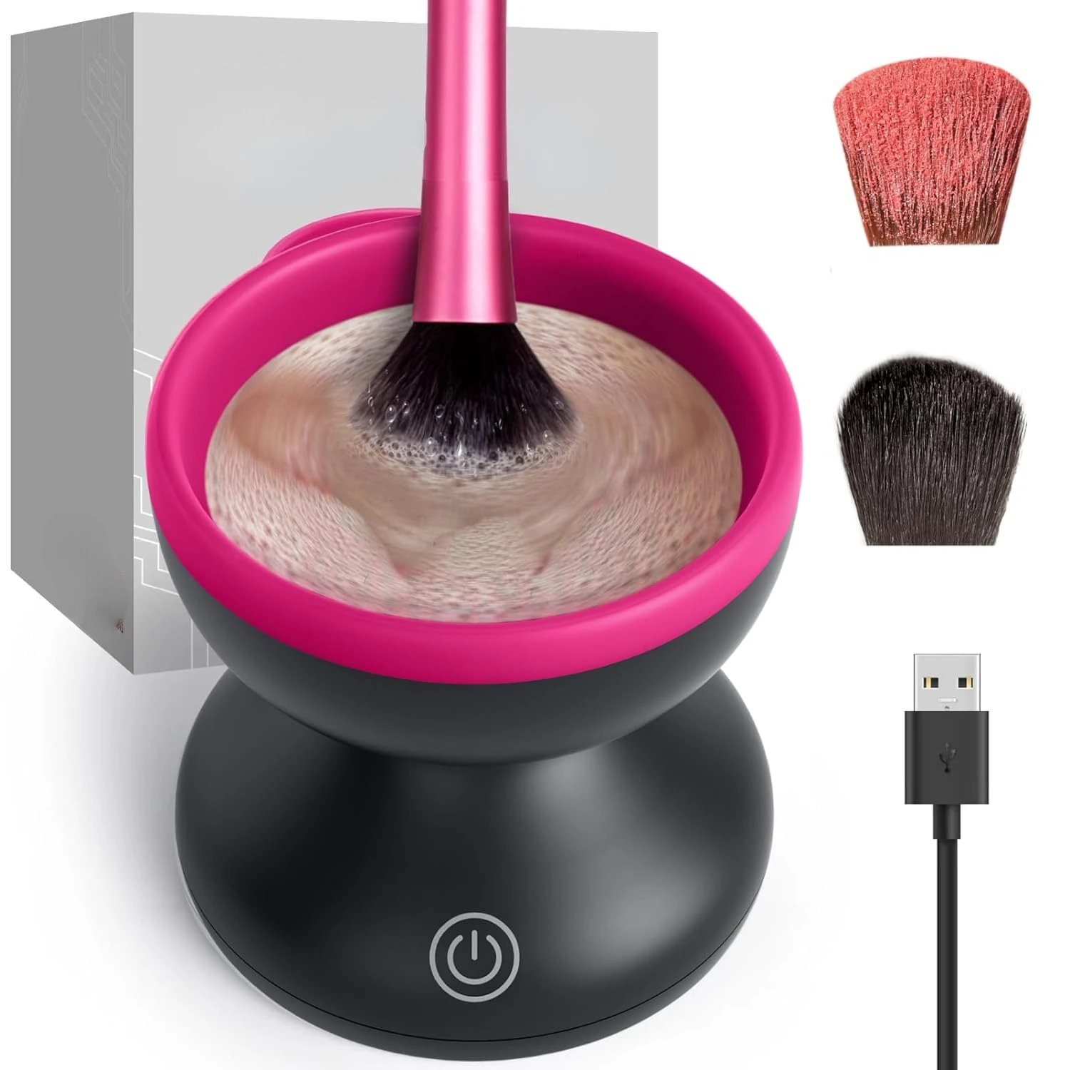 

Professional makeup brush cleaner machine - Efficient, portable, and convenient USB tool for all brush sizes. Quick and time-sav